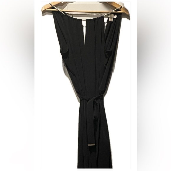 EUC Authentic Black MK maxi dress with gold accent - Picture 2 of 7